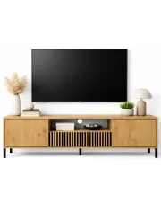 Szafka RTV na nóżkach dąb artisan - Valdi 7X w sklepie aosom.live