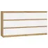 Stylowa komoda w nowoczesnym stylu biały + dąb artisan - Berta 2X 140 cm