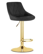 Czarny stylowy hoker kuchenny welurowy w stylu glamour - Alho w sklepie aosom.live