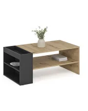 Ława kawowa dąb artisan + czarny - Nespirja w sklepie aosom.live