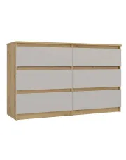 Komoda z szufladami kaszmir + dąb artisan - Berta 120 cm w sklepie aosom.live