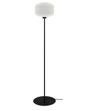 Biała lampa stojąca ze szklanym kloszem - J020-Grand w sklepie aosom.live