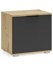 Wąska szafka na buty w kolorze dąb artisan + antracyt - Merable 5X w sklepie aosom.live