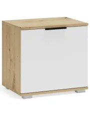 Wąska szafka na buty w kolorze dąb artisan + biały - Merable 5X w sklepie aosom.live