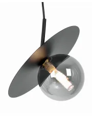 Czarna duża lampa z okrągłym kloszem - J038-Sheldo w sklepie aosom.live