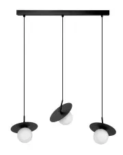 Biało-czarna szeroka lampa wisząca - J041-Sheldo w sklepie aosom.live