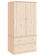Minimalistyczna szafa drewniana dwudrzwiowa  - Hyra   w sklepie aosom.live