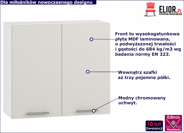 Szafka górna do kuchni Vokres 31X kaszmir