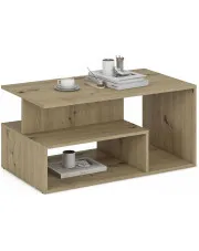 Klasyczna ława do salonu dąb artisan - Dalmo w sklepie aosom.live
