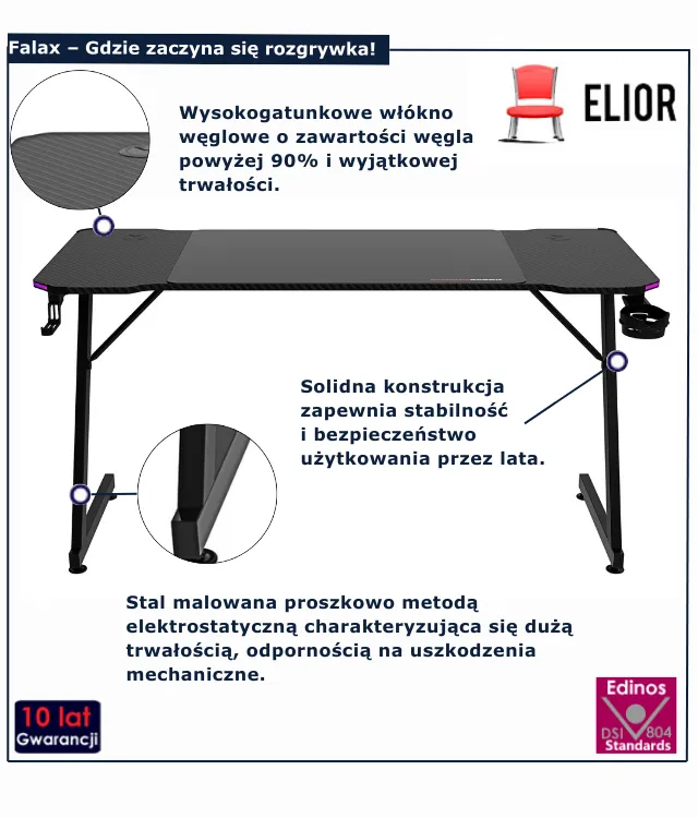Biurko czarne Etta