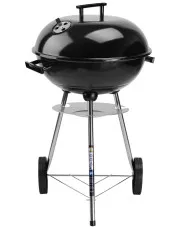 Czarny okrągły grill węglowy z pokrywą - Vorlin w sklepie aosom.live