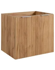 Ryflowana dwudrzwiowa szafka do łazienki 60 cm dąb craft złoty - Onellia 9X w sklepie aosom.live