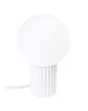 Biała ryflowana lampka nocna - K601-Buble w sklepie aosom.live