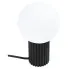 Czarna ryflowana lampa stołowa - K601-Buble