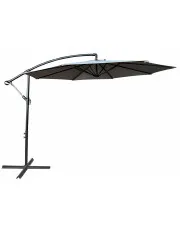 Szary okrągły parasol na taras - Sunbrella w sklepie aosom.live
