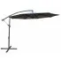 Szary okrągły parasol na taras - Sunbrella
