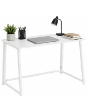 Białe minimalistyczne biurko składane - Odix w sklepie aosom.live