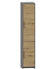 Nowoczesny regał zamykany dąb artisan + antracyt - Opolia 10X w sklepie aosom.live