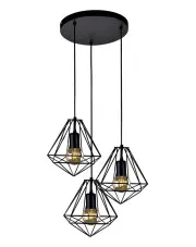 Czarna wisząca loftowa lampa druciana - J102-Latimo w sklepie aosom.live