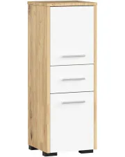 Półsłupek łazienkowy dąb artisan + biały - Riten 3X w sklepie aosom.live