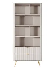 Beżowy nowoczesny regał z szufladami  - Nook 3X w sklepie aosom.live