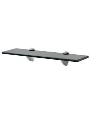 Elegancka czarna szklana półka 40x20 - Imker w sklepie aosom.live