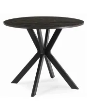 Okrągły stolik nowoczesny czarny 80cm - Kaxi 3X w sklepie aosom.live