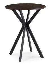 Stylowy stolik na czarnej nodze orzech + czarny 60cm - Kaxi 4X w sklepie aosom.live