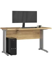 Nowoczesne biurko 140x60 komputerowe dąb artisan - Rook w sklepie aosom.live