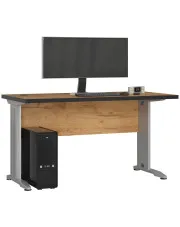 Minimalistyczne biurko proste dąb craft - Rook w sklepie aosom.live