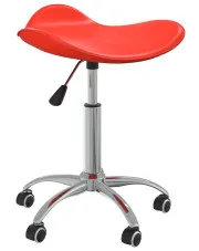 Czerwony minimalistyczny taboret obrotowy - Movo w sklepie aosom.live