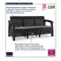 Czarna sofa ogrodowa Marvero