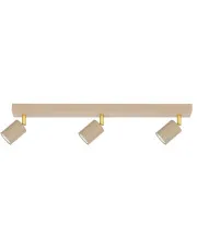 Beżowa metalowa lampa sufitowa z 3 ruchomymi reflektorami - P003-Orbo w sklepie aosom.live