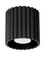 Czarna ryflowana lampa sufitowa - M144 - Malana w sklepie aosom.live