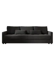 Ciemnoszara sofa rozkładana tapicerowana welurem - Vilmira w sklepie aosom.live
