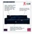 Granatowa rozkładana sofa Vilmira