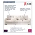 Kremowa sofa rozkładana Vilmira