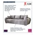 Szara sofa z pojemnikiem Morvani