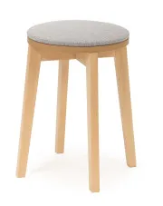 Drewniany taboret z miękkim siedziskiem dąb miodowy - Kalio w sklepie aosom.live