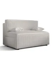 Biała sztruksowa sofa amerykanka rozkładana z pojemnikiem - Lunarox 3X w sklepie aosom.live
