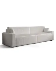 Biała sofa tapicerowana z funkcją spania - Almoria w sklepie aosom.live