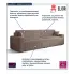 Sofa z funkcja spania Almoria jasnoróżowy