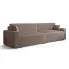 Jasnoróżowa sztruksowa sofa tapicerowana - Almoria