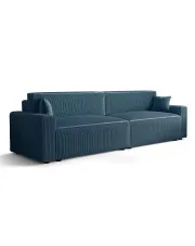 Niebieska rozkładana sofa sztruksowa - Almoria w sklepie aosom.live