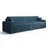 Niebieska rozkładana sofa sztruksowa - Almoria