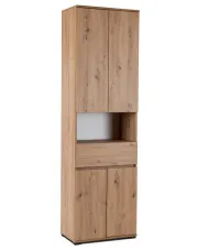 Zamykany regał słupek 60 cm dab artisan - Novox 4X w sklepie aosom.live