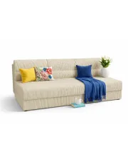 Beżowa rozkładana sofa sztruksowa - Aurevo w sklepie aosom.live