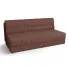 Łososiowa sztruksowa sofa Aurevo