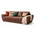 Łososiowa sofa rozkładana z pojemnikiem - Cortero