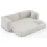 Rozłożona welurowa sofa Ocaris